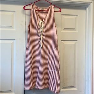 Striped red and white dress